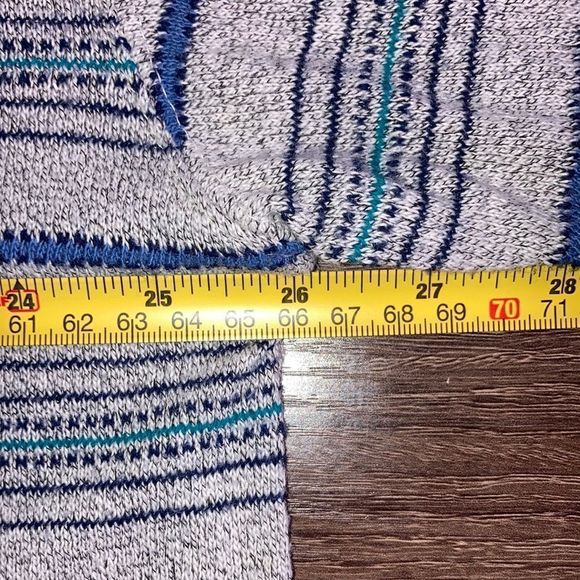 Mens Chereskin Knitted Large Gray & Blue Polo - Picture 4 of 8